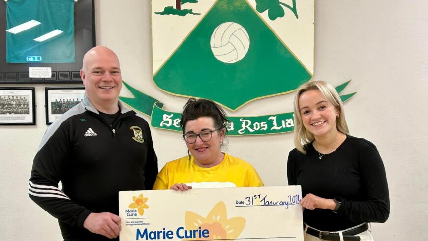 Marie Curie Cheque Presentation